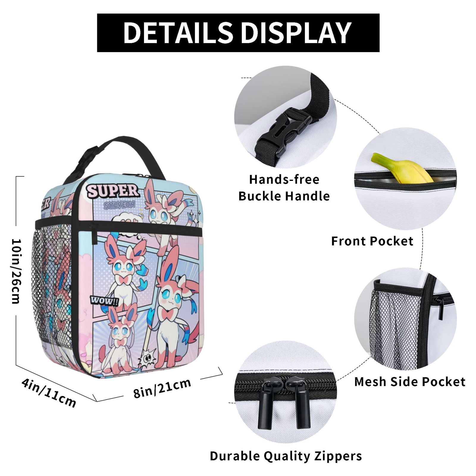 Cute Lunch Bag Tote Bag Portable Insulated Lunch Box For Beach Camping Travel Work School Office