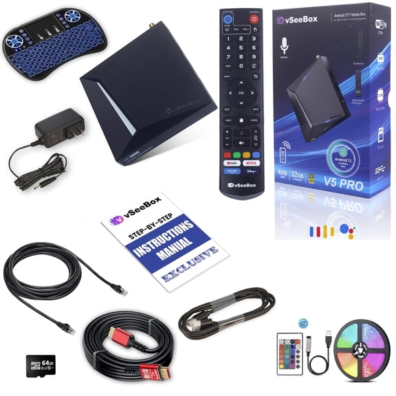 Vseebox 5 Pro Voice Controll | Android 11 | 4GB RAM | 32GB Storage | Dedicated N. American Support