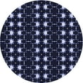 thumbnail image 1 of Ahgly Company Machine Washable Indoor Round Transitional Night Blue Area Rugs, 5' Round, 1 of 7