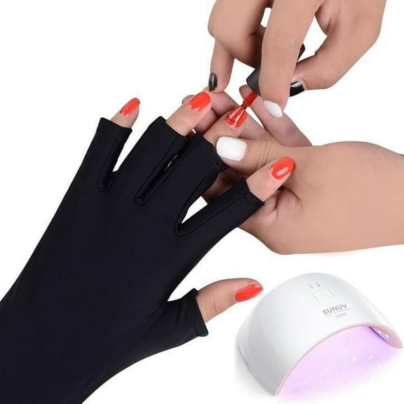Anti UV Gloves for Nail Lamp Gel Manicures Gloves Fingerless Gloves for Women Nail Art Skin Hand UV Protection Gloves