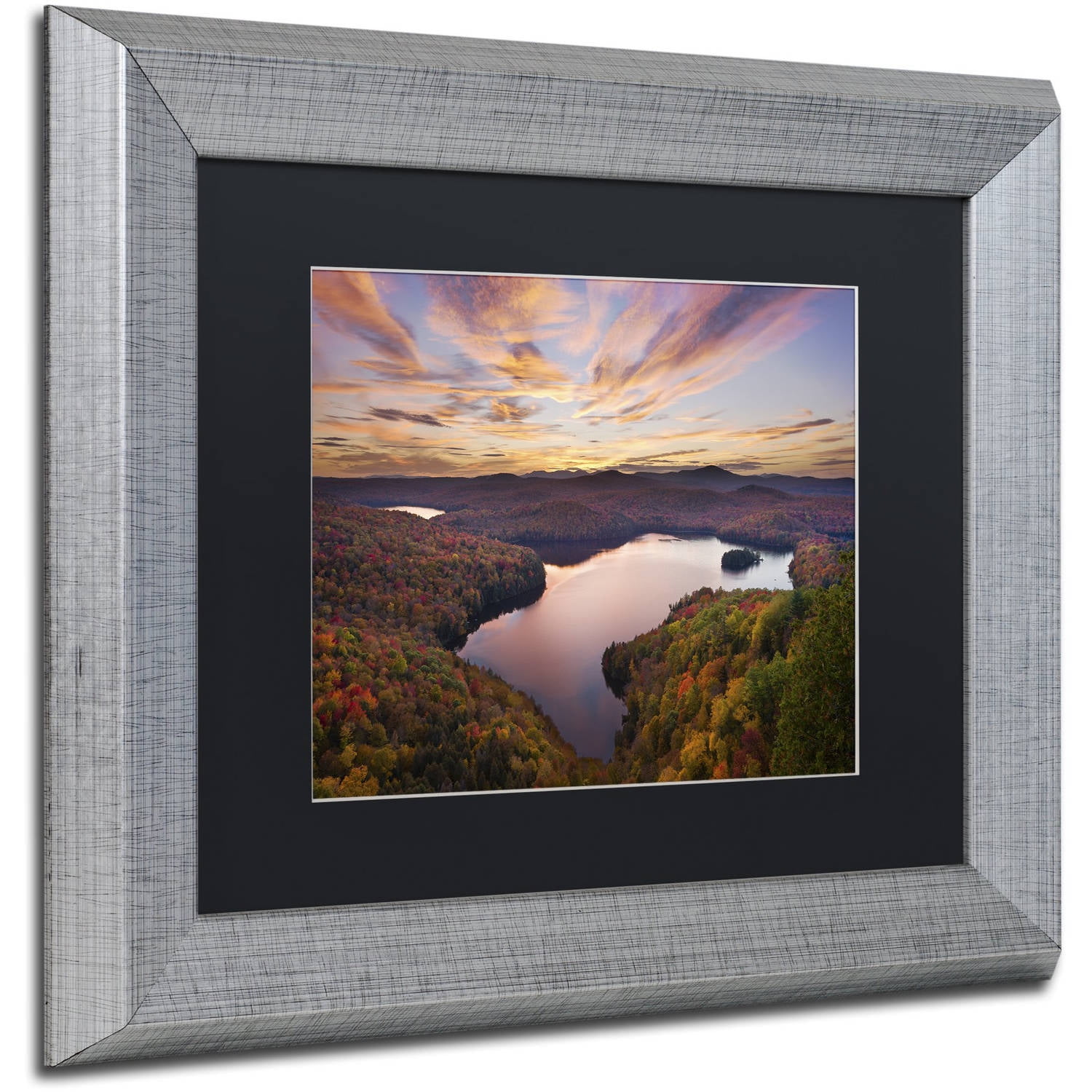 Trademark Fine Art "Autumn Vista" Canvas Art by Michael Blanchette Photography Black Matte, Silver Frame