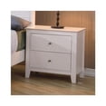 thumbnail image 1 of Benzara BM69576 Nightstand with 2 Drawers, White, 1 of 1