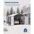 thumbnail image 3 of 10x20 Ft Enclosed Metal Carport with Vertical Steel Roof Durable Garage Shed with Man Door for Sedans SUVs and All-Weather Protection, 3 of 7