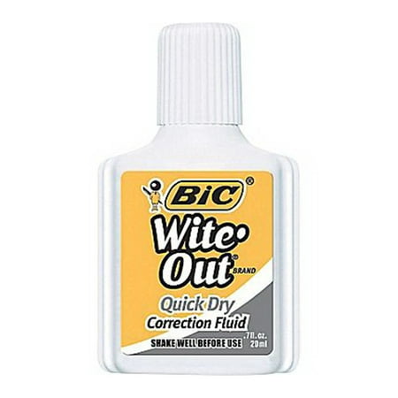 BIC Wite-Out Quick Dry Correction Fluid, 12 pack