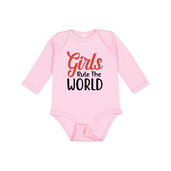 Inktastic Girls Rule the World Boys or Girls Long Sleeve Baby Bodysuit