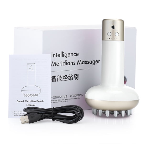 Cepillo eléctrico recargable para Meridianos, masajeador adelgazante corporal anticelulitis, terapia de calentamiento por vibración de microcorriente, 6 velocidades, Guasha