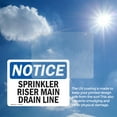 thumbnail image 6 of (2 Pack) Sprinkler Riser Main Drain Line OSHA Notice Sign 7 Inch X 5 Inch Vinyl Label Decal Sticker Weather Resistant, UV Protected for Workplace, Business, and Construction Site, Made, 6 of 7