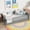 Grey, variant on Leumius Twin Size Floor Bed with Built-in Book Rack and Door,Platform Bed for Boys Girls Grey