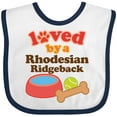 thumbnail image 3 of Inktastic Rhodesian Ridgeback Loved by a (Dog Breed) Boys or Girls Baby Bib, 3 of 4
