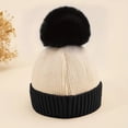 thumbnail image 4 of Kannior Thick Warm Hat for Winter Cute Dog Knitted Beanie Hat with Fleece Lining and Pom Pom, Soft Winter Cap for Cold Weather, 4 of 6