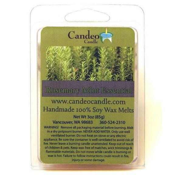 Rosemary Mint Essential Oil, Soy Melt Cubes, 2-Pack