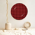thumbnail image 5 of Zufioo Buffalo Plaid Red Black Print Bone China Decorative Plate, Ceramic Dinner Plate with Stand Ceramic Decoration Homewares-6in, 5 of 6