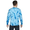 thumbnail image 3 of Colortone Mens Tie-Dyed Long Sleeve T-Shirt, L, Spider_Baby_Blue, 3 of 3