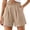 #04 Khaki 【Mix, Match & Rotate: Stock Up on Your Favorite Colors】, variant on Women's Soft Fabric Flowy Summer Shorts, High Waisted Ruffled Paperbag Trim Accent, Functional Side Pockets Lightweight Breathable Mesh Matrix, Summer Beachwear Daily Casual Vacation | Velmuse