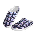 thumbnail image 2 of Fotbe crystal flower Skull Pattern Women's Fuzzy Curly Fur Memory Foam Loafer Slippers Indoor Outdoor Slippers Winter Home Shoes-44/45, 2 of 7