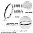 thumbnail image 4 of ORUYROP Sterling Silver Rings for Women, Shiny Cubic Zirconia Chevron Band Ring Stackabled Silver Eternity Rings Size 4-12-With Gift Packaging, 4 of 7