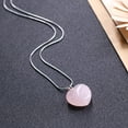 thumbnail image 4 of COAI Rose Quartz Crystal Heart Pendant Necklace for Women, 4 of 5