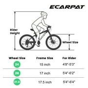 Ecarpat Mountain Bike 26 inch with Gear Shifter for Men Women, MTB Commuter Bicycles, 21-Speed