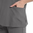 thumbnail image 3 of Two Piece Scrub Set Womens s Medical Uniform Scrubs Top Jpggers Pants with Pockets Short Sleeve Nursing Workwear, XXL, 3 of 5