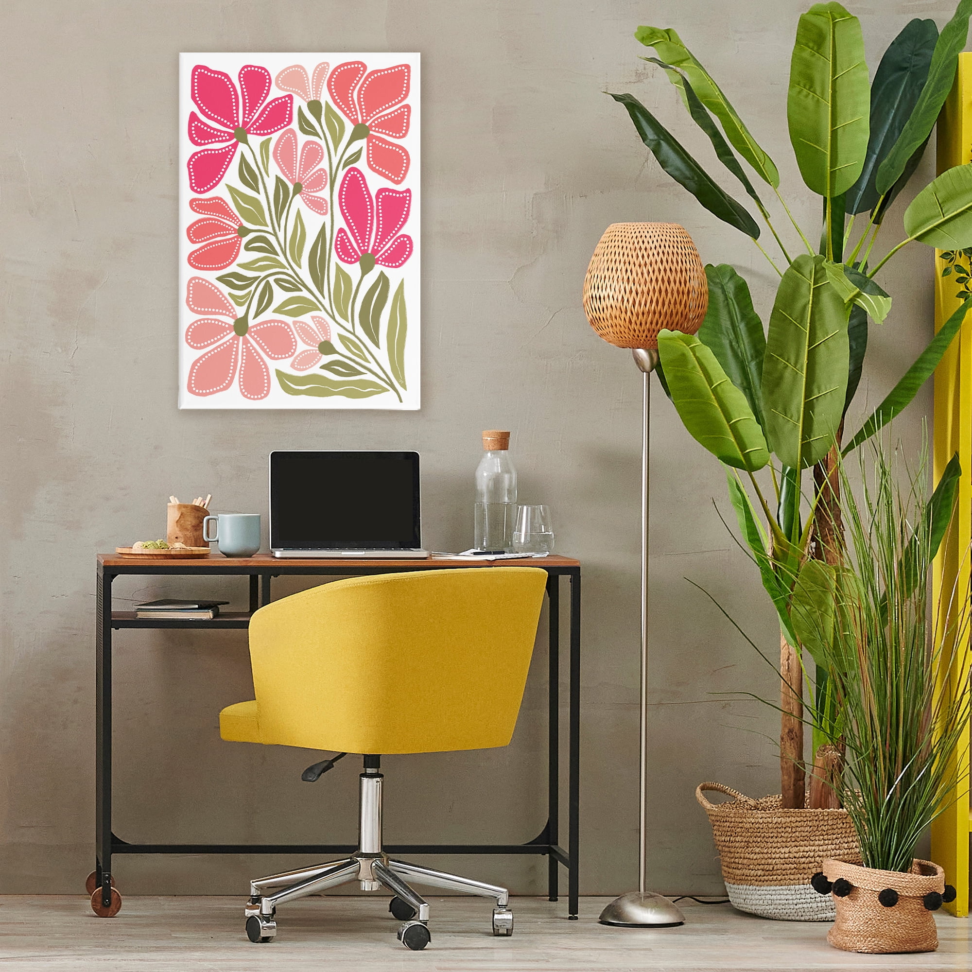 Stupell Industries Bold Midcentury Blooms Canvas Wall Art, design by Martina Pavlova
