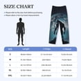 thumbnail image 4 of Vsdgher Moon Wolf Warrior Print Mens Pajama Pants Sleep & Lounge Pants, PJ Bottoms With elastic waistb and Pockets, 4 of 5