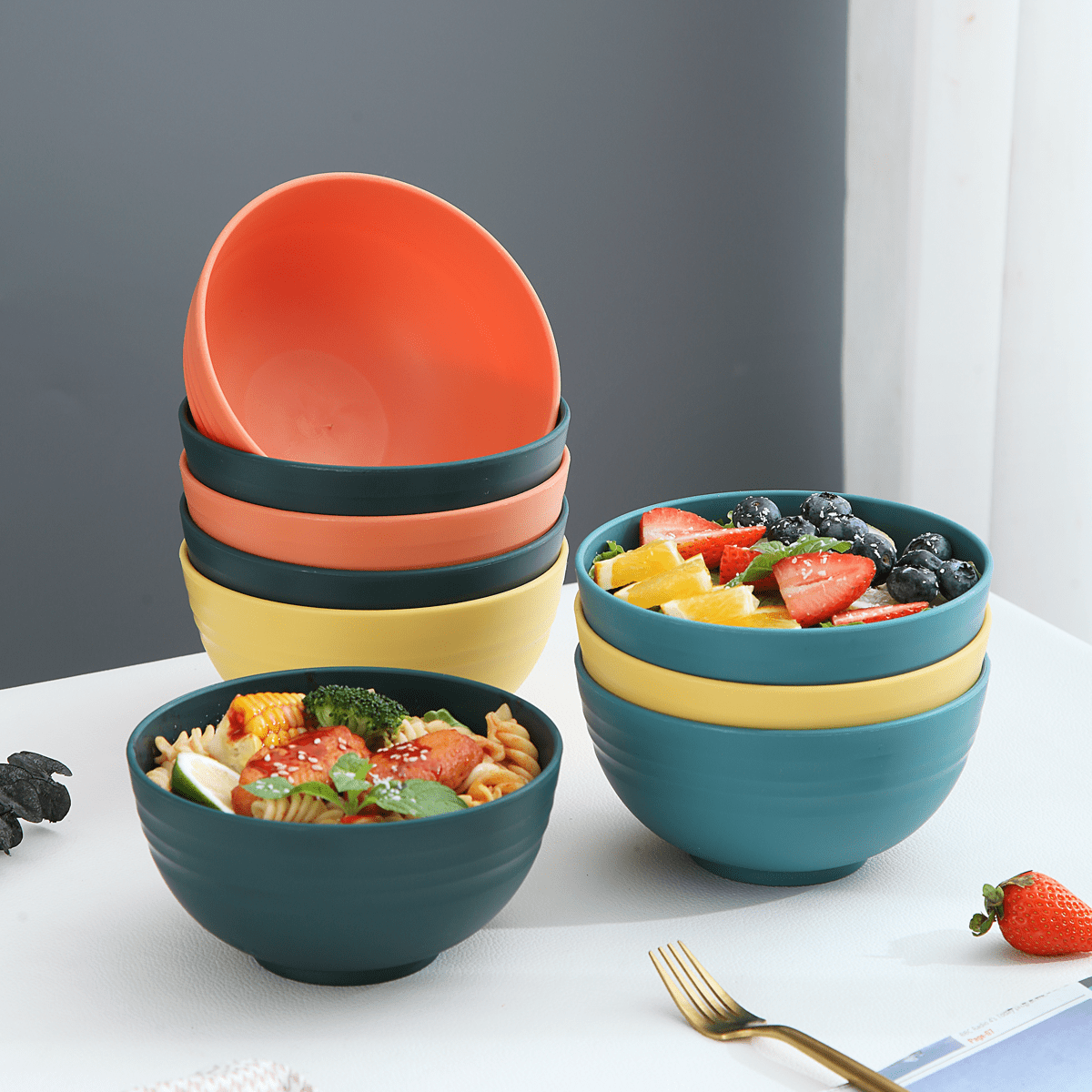 Plastic Grain Bowl, Kitchen Reusable Bowl, Rice Bowl For Soup