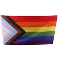 thumbnail image 5 of Rainbow Flag 90x150cm Gay Rainbow Progress Pride Flag Gay Lesbian TransColorful1 pc, 5 of 5