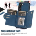 thumbnail image 3 of for Samsung Galaxy S23 Plus (Not S23) Crossbody Wallet Case for Women, Bling Glitter PU Leather Phone Case with RFID Blocking Card Holder Cover for Samsung Galaxy S23+ Plus SZ Blue, 3 of 18