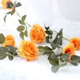 thumbnail image 4 of Enredadera de flores artificiales | Guirnalda simulada de seda y plástico | San Valentín Rojo Naranja Rosa Beige | 78.7 pulgadas de largo | Arco interior exterior, pared, puerta, decoración de, 4 of 6