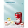 thumbnail image 3 of Reemix Machine à Glace Pilée, Rasoir à Glace Électrique et Machine à Cônes de Neige avec Grande Capacité de Stockage, Broyeur à Glace Portable Épaisseur de Glace Réglable (Rouge), 3 of 6