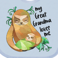 thumbnail image 4 of Inktastic My Great Grandma Loves Me Cute Sloth and Baby Boys or Girls Baby Bib, 4 of 4