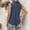 Blue Tops, variant on CUSTG Women Casual Shirts Simple Solid Color Sleeveless Collared Blouse Button Down Shirt Lightweight Summer Tops Work Cozy Dailywear