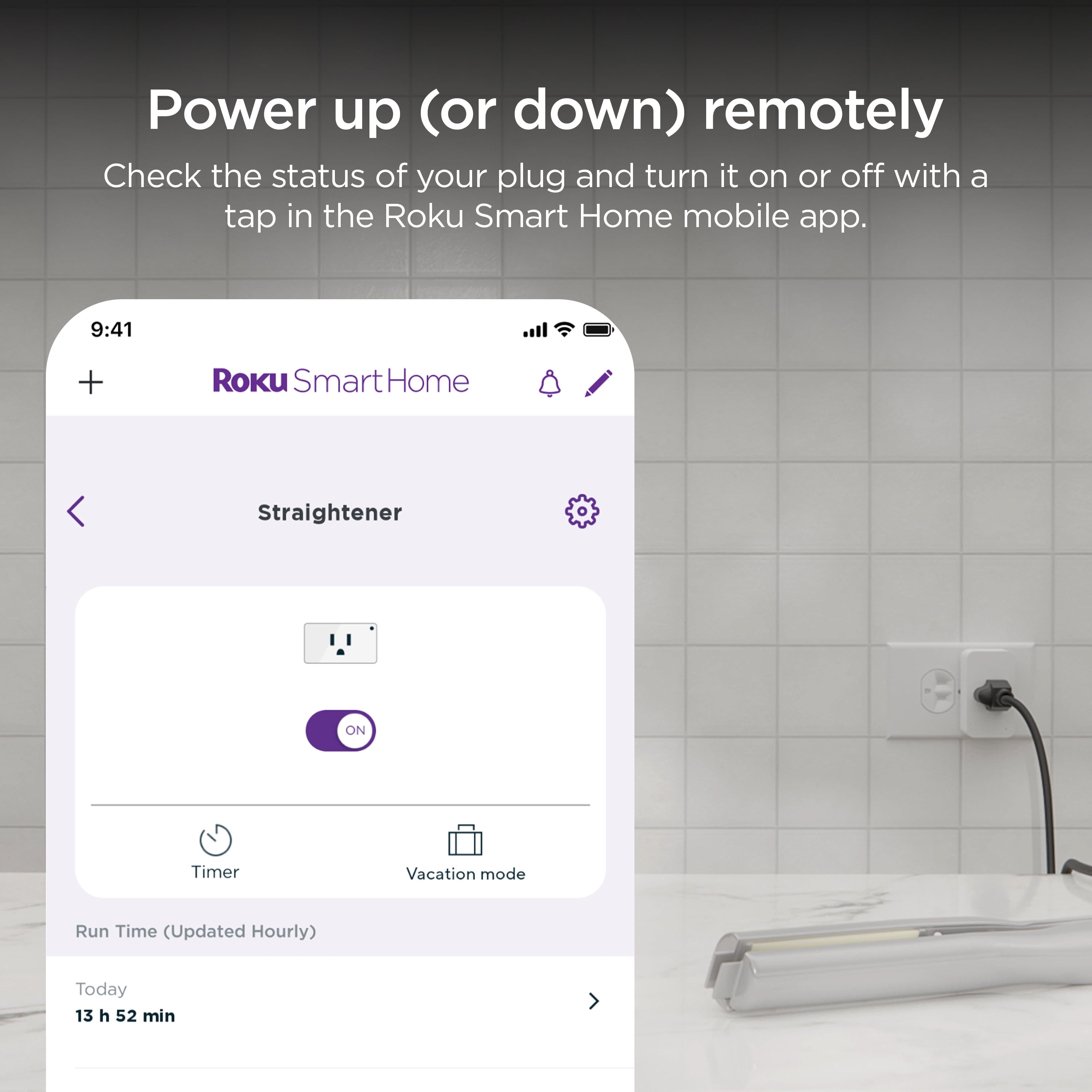 Roku Smart Home Indoor Smart Plug SE with Custom Scheduling, Remote Power,  and Voice Control - up to 15 Amps 