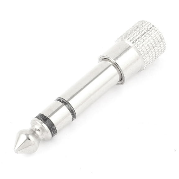 Unique Bargains Silver Tone 6.5mm Male Plug to 3.5mm Female Jack Stereo Adapter Converter