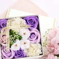 thumbnail image 1 of Ensemble de Savon Floral Fait Main avec Motifs de Roses et d'Œillets pour Anniversaire Mariage Saint-Valentin, 1 of 6