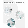 thumbnail image 4 of Aqua Coral Turtle Sheer Curtains for Bedroom Living Room Window Tier Curtain 24 Inch Length, Rod Pocket Voile Drapes Kitchen Curtains Half Window 2 Panels Ocean Shell Beach Starfish Seahorse Coastal, 4 of 5