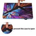 thumbnail image 3 of Dteck Smart Case for Apple iPad mini 6th Generation 8.3" (2021),Magnetic Card Wallet Patterned Leather Kickstand Shockproof Automatic wake/sleep Hybrid Rubber Cover,Flower, 3 of 8