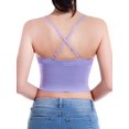 thumbnail image 7 of Made by Olivia Women's Seamless Padded Workout Sports Bra Cami Cropped Yoga Tank Top with Adjustable Straps, 7 of 7