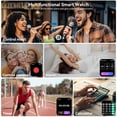 thumbnail image 6 of FPZMIU 1.83" Display Smart Watch, High-Definition Fitness Watch with Always-On Touchscreen for Men Women, Purple, 6 of 6