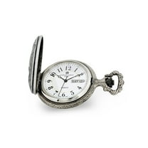 Charles Hubert Antique Chrome Finish Sailing Ship Pocket Watch (48mm) for Men