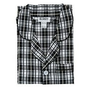 Bill Baileys Sleepwear Mens Broadcloth Woven Nightshirt Sleep Shirt (Large T, Grey Plaid)
