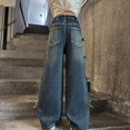 thumbnail image 6 of Vividxx Pants For Girls Casual Loose Fit Denim Pants With Bow Decoration Fall Straight Lit Kid Trousers With Pockets For Little Girls Fashion 9-10 Years, 6 of 6