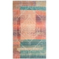 thumbnail image 2 of SAFAVIEH Saffron Ailin Geometric Cotton Area Rug, Coral/Aqua, 5' x 8', 2 of 5