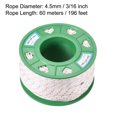 thumbnail image 2 of Unique Bargains Recoil start Rope 4.5mm 3/16 Inch Dia 60m 196ft Polyester Pull Cord White Red for Engine Replacement Part, 2 of 4