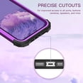 thumbnail image 6 of Casetego for iPhone 15 Pro Case,Fashion Glitter Sparkly Bling 3 in 1 Shockproof Heavy Duty Hybrid Sturdy High Impact Protective Cover for Women Girls,Purple, 6 of 8