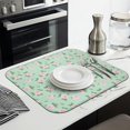 thumbnail image 3 of Pioneer Flower Floral Print Pattern Kitchen Dish Drying Mat 1 Pack, Ultra Absorbent Microfiber Drainer Mat, 16"x18", 3 of 6