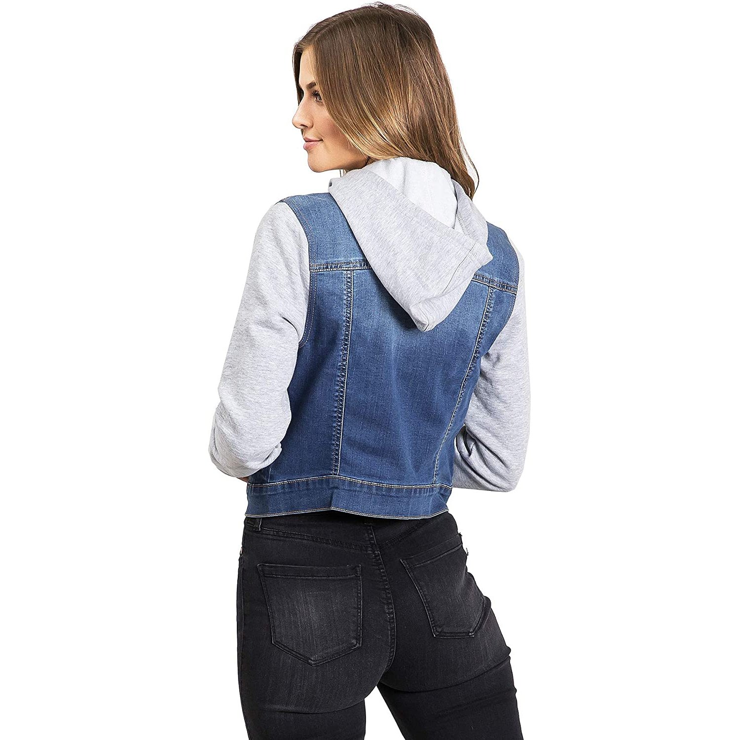 Wax Jean Fleece Sleeve and Hood Denim 