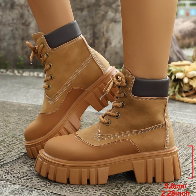 Brown Leather Boots with Sturdy Soles Brown Girls Fashionable Boots With Sturdy Sole, Soft  main image 3