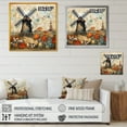 thumbnail image 4 of Designart "Vintage Countryside Windmill Scene II" Architecture Framed Wall Art Decor - Industrial Brown Wind Turbines Living Room Framed Canvas Art, 4 of 6