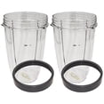 thumbnail image 2 of Blendin 2 Pack 24 Ounce Tall Cup with Lip Rings, Compatible with Nutribullet 600W 900W Blenders, 2 of 4